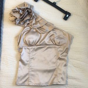 Brand new with Tags! One shoulder, satin dress top